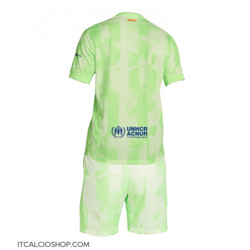 Barcelona Terza Maglia Bambino 2024-25 Manica Corta (+ Pantaloni corti)